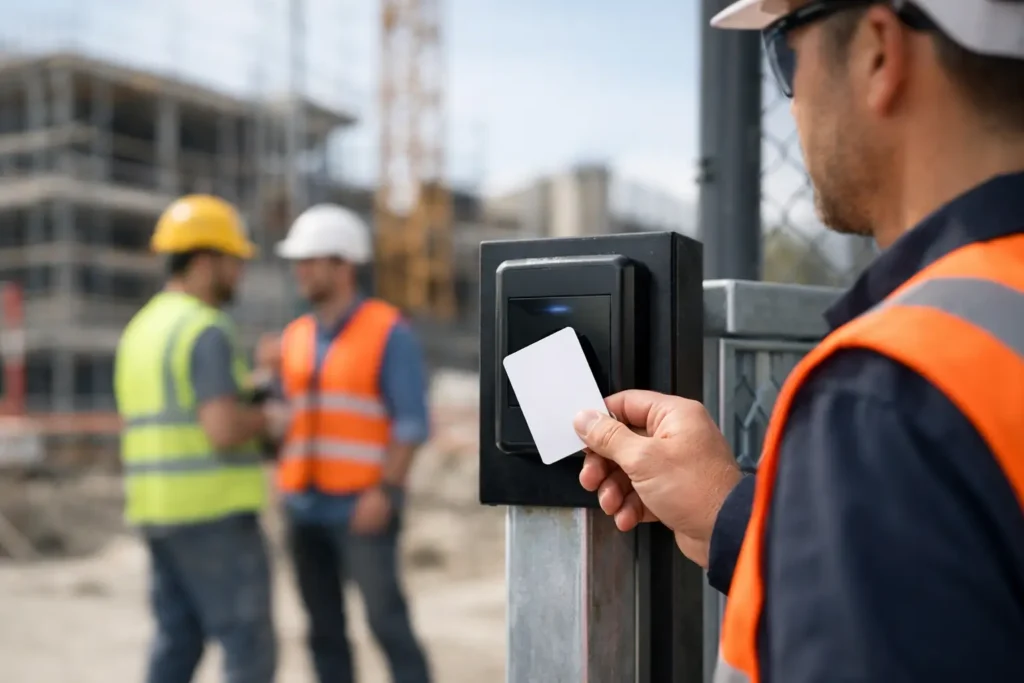 Badge NFC controllo accessi in cantiere