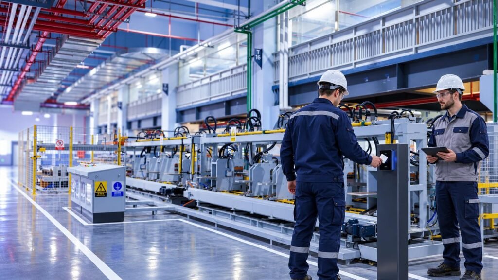 Controllo accessi in fabbrica con operatori